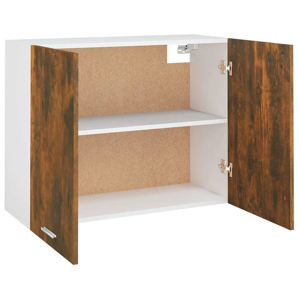 vidaXL Hanging Cabinet Smoked Oak 80x31x60 cm Engineered Wood 6