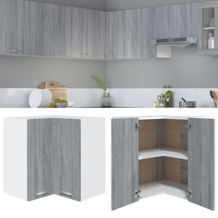 vidaXL Hanging Glass Cabinet "Lyon" 40x31x60 cm Grey Sonoma