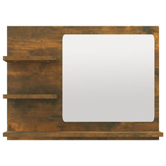 vidaXL Bathroom Mirror Smoked Oak 60x10.5x45 cm Engineered Wood 3