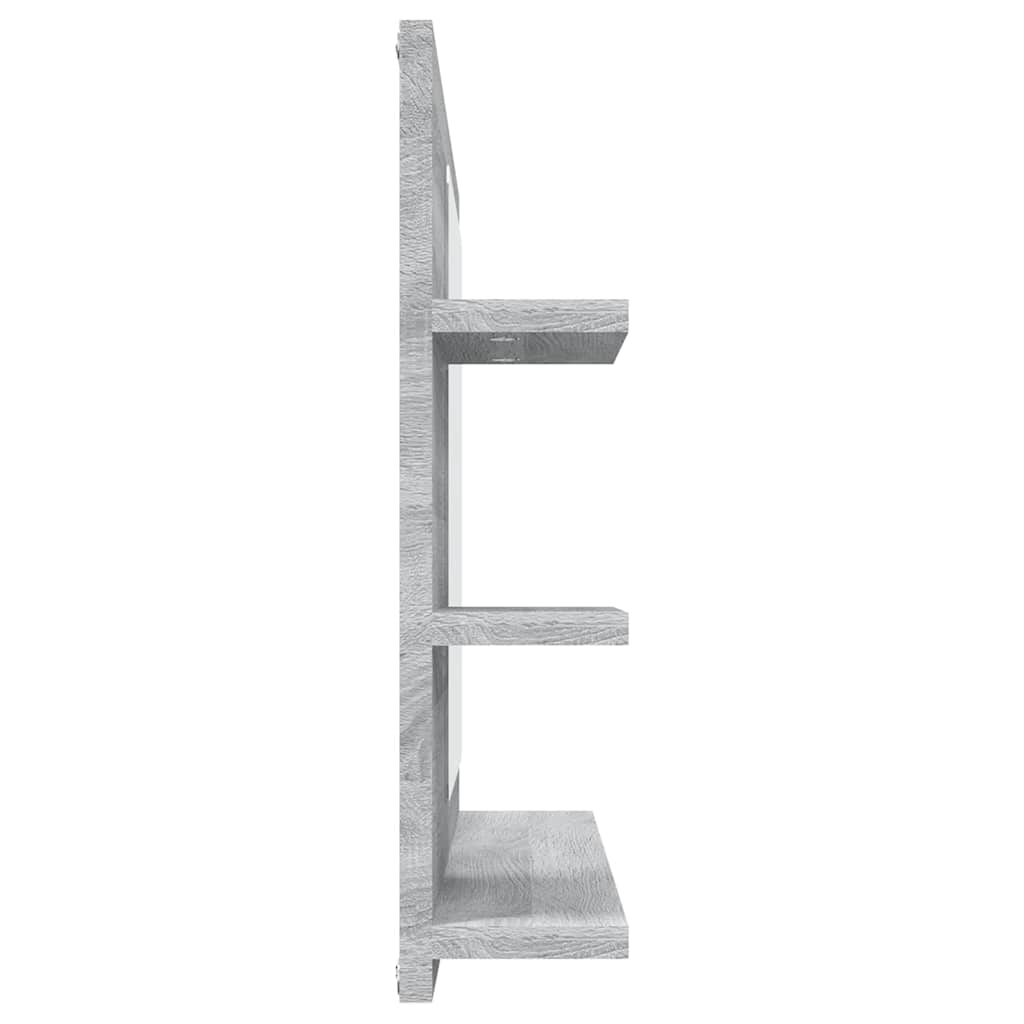 vidaXL Bathroom Mirror Grey Sonoma 60x10.5x45 cm Engineered Wood 4