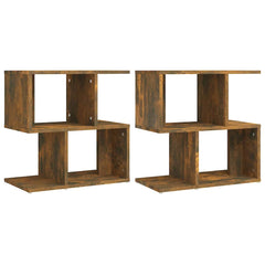 vidaXL Bedside Cabinets 2 pcs Smoked Oak 50x30x51,5 cm Engineered Wood 2