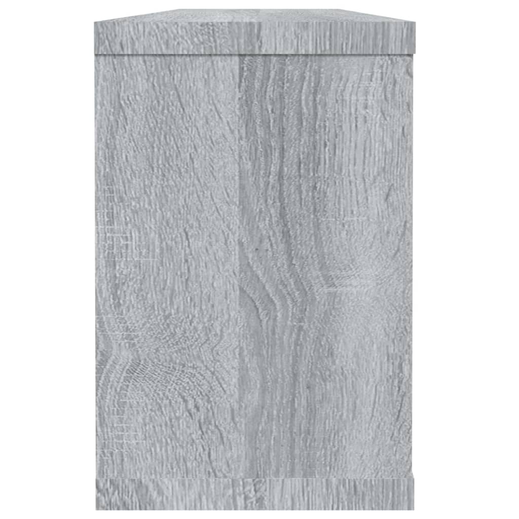 vidaXL Wall Cube Shelves 6 pcs Grey Sonoma 60x15x23 cm Engineered Wood 5