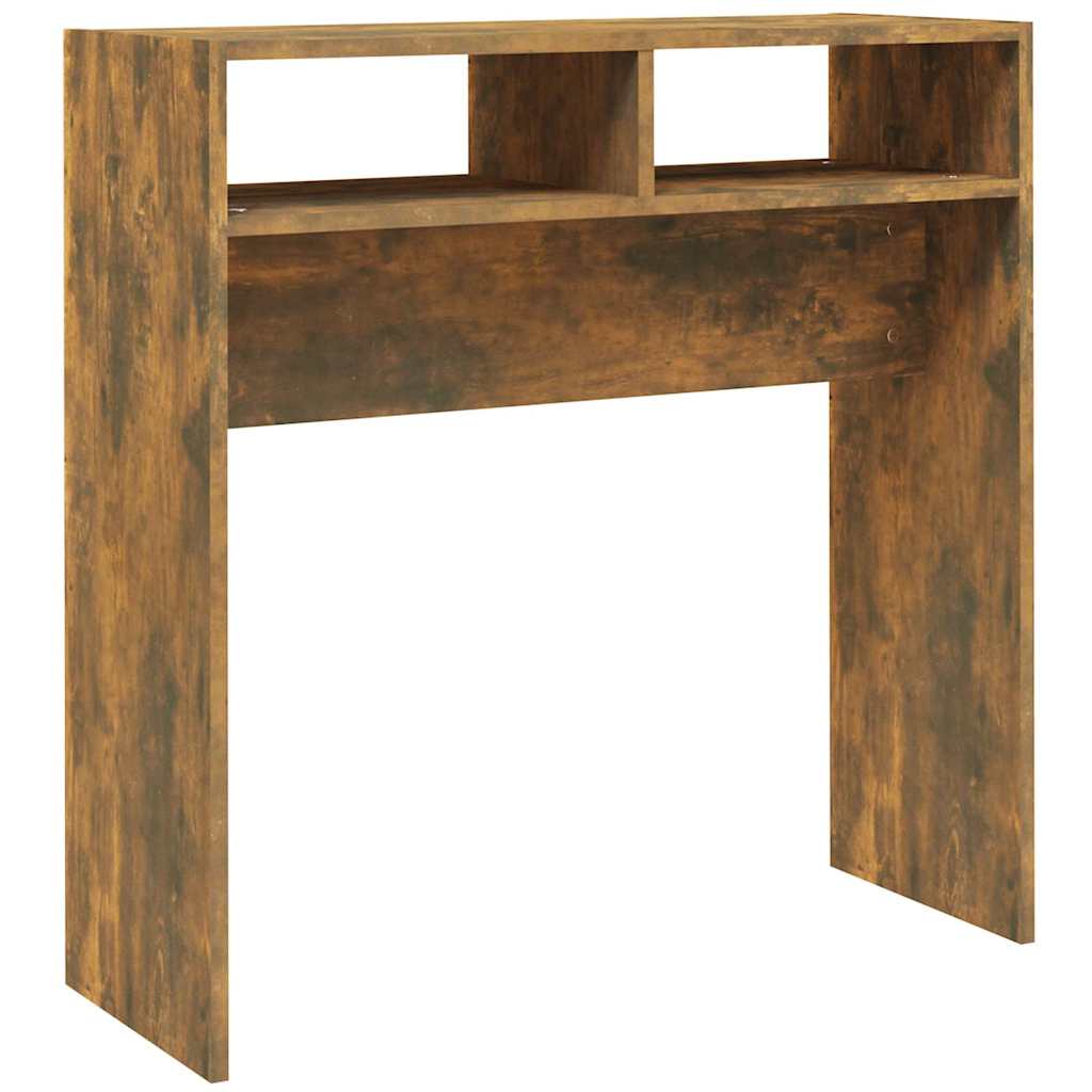 vidaXL Console Table Smoked Oak 78x30x80 cm Engineered Wood 2