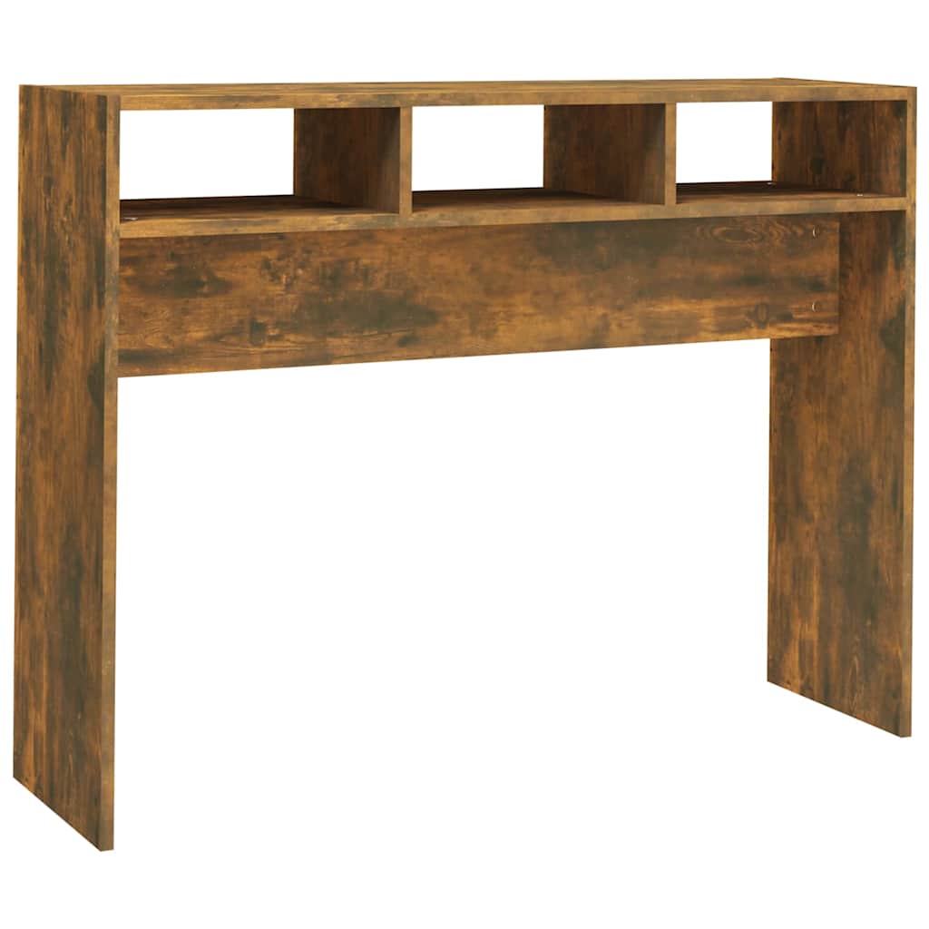 vidaXL Console Table Smoked Oak 105x30x80 cm Engineered Wood 2
