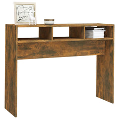 vidaXL Console Table Smoked Oak 105x30x80 cm Engineered Wood 6