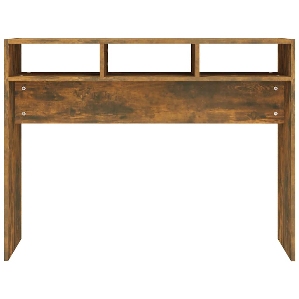 vidaXL Console Table Smoked Oak 105x30x80 cm Engineered Wood 4