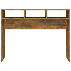 vidaXL Console Table Smoked Oak 105x30x80 cm Engineered Wood 4