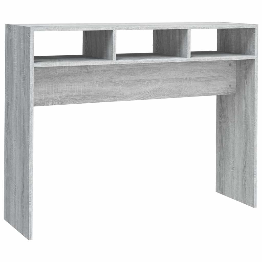 vidaXL Console Table Grey Sonoma 105x30x80 cm Engineered Wood 2