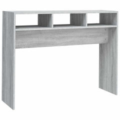 vidaXL Console Table Grey Sonoma 105x30x80 cm Engineered Wood 2