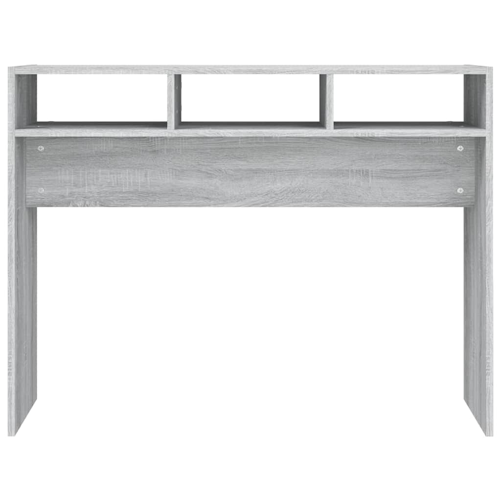 vidaXL Console Table Grey Sonoma 105x30x80 cm Engineered Wood 4