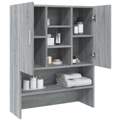 vidaXL Washing Machine Cabinet Grey Sonoma 70.5x25.5x90 cm 4