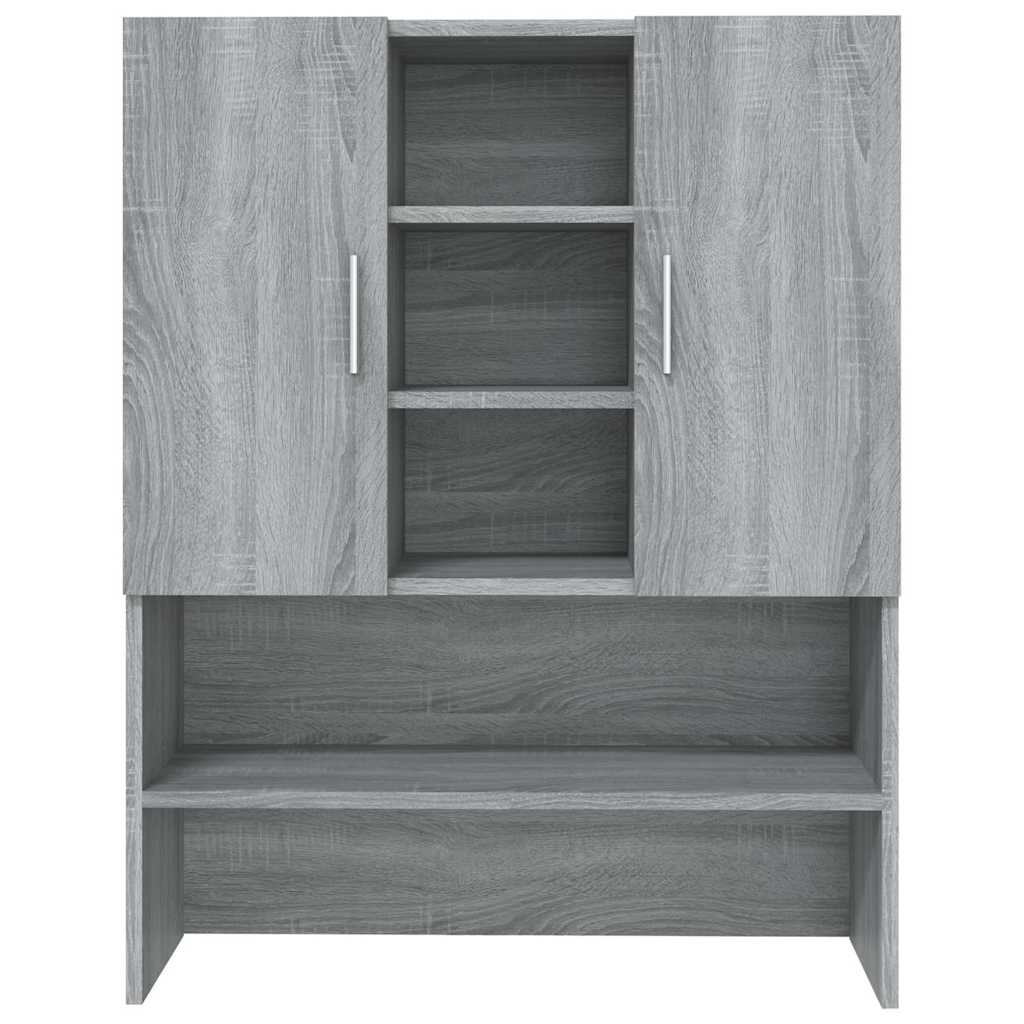 vidaXL Washing Machine Cabinet Grey Sonoma 70.5x25.5x90 cm 6