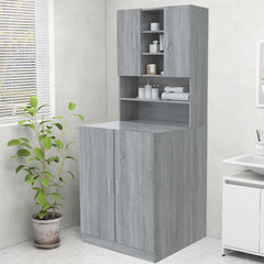 vidaXL Washing Machine Cabinet Grey Sonoma 70.5x25.5x90 cm 1