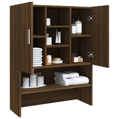 vidaXL Washing Machine Cabinet Brown Oak 70.5x25.5x90 cm 4
