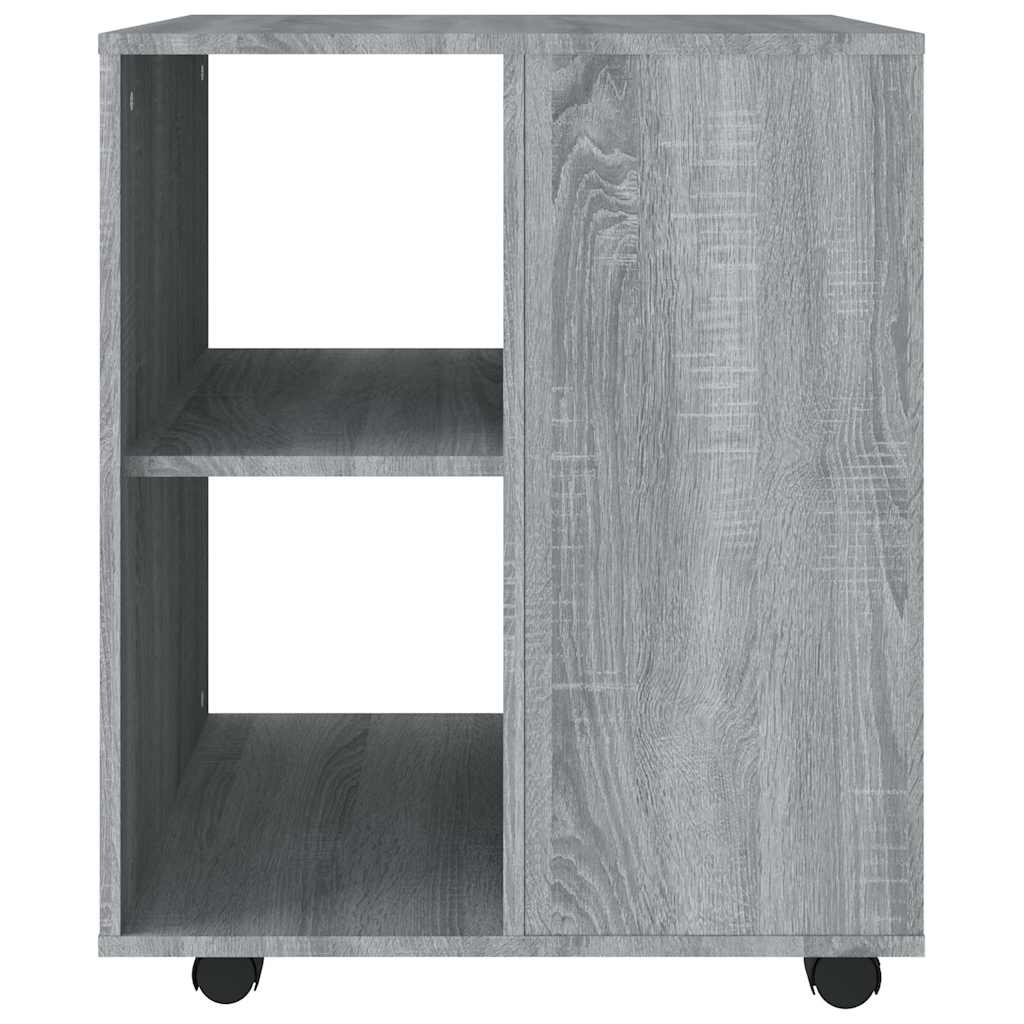 vidaXL Rolling Cabinet Grey Sonoma 60x53x72 cm Engineered Wood 5