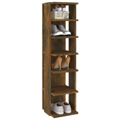 vidaXL Shoe Racks 2 pcs Smoked Oak 27.5x27x102 cm Engineered Wood 6