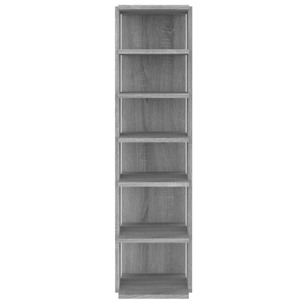 vidaXL Shoe Racks 2 pcs Grey Sonoma 27.5x27x102 cm Engineered Wood 4