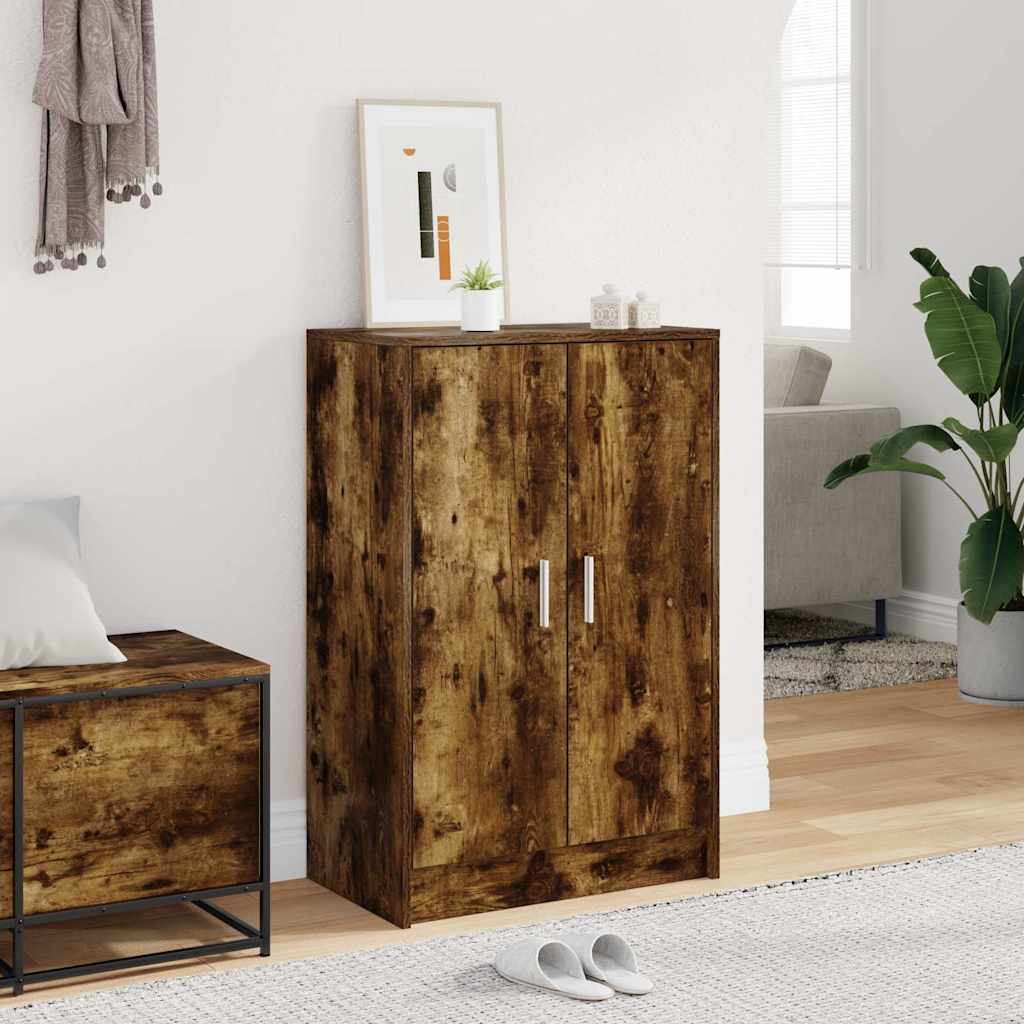 vidaXL Shoe cabinets 60 x 35 x 92 cm Engineered Wood Smoked Oak 1