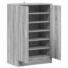 vidaXL Shoe cabinets 60 x 35 x 92 cm Engineered Wood Grey Sonoma 5
