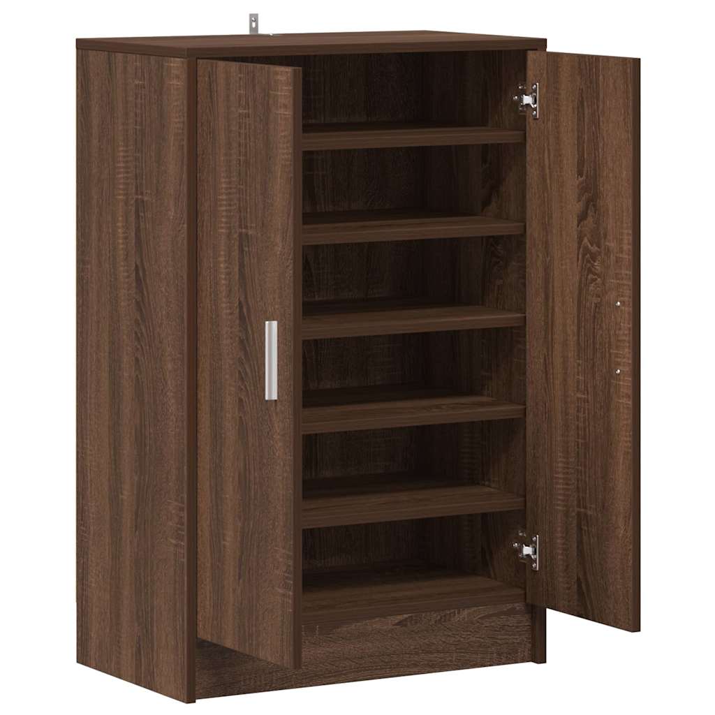 vidaXL Shoe cabinets 60 x 35 x 92 cm Engineered Wood Brown Oak 5