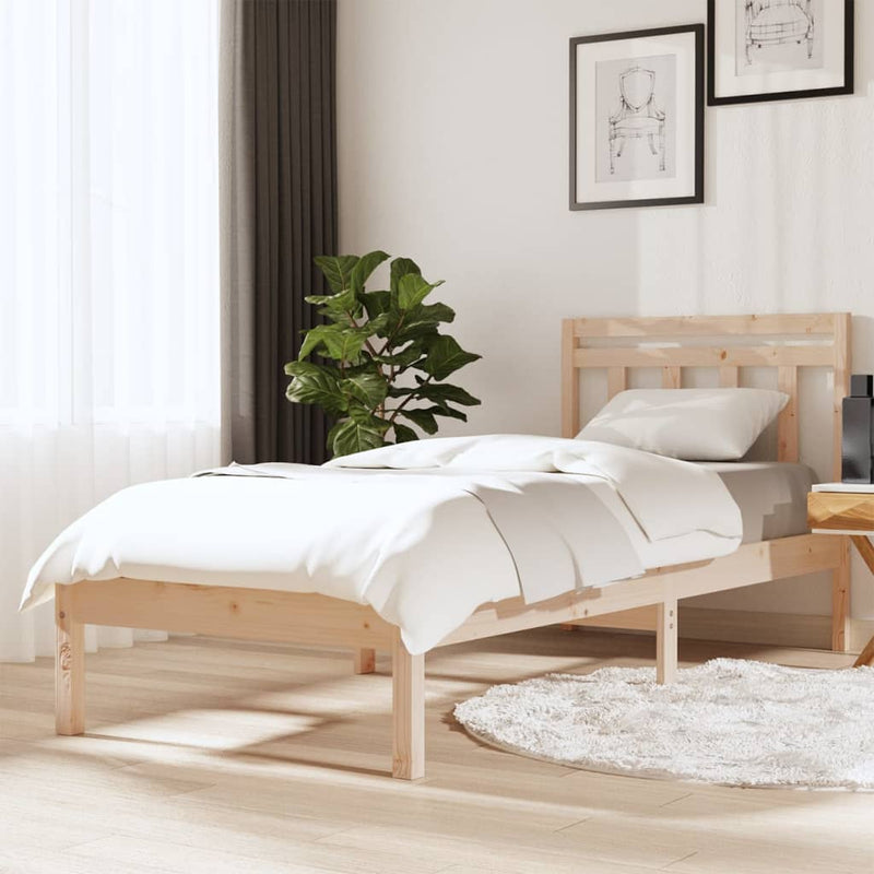 Bed Frame 90x190 cm Single Solid Wood