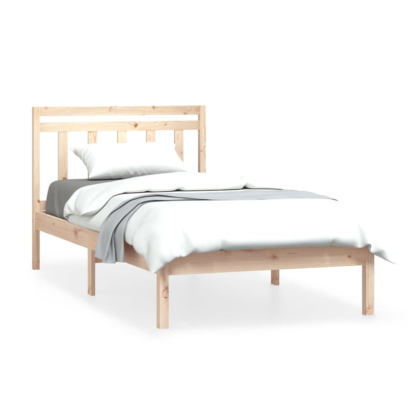 Bed Frame Solid Wood Pine 90x200 cm