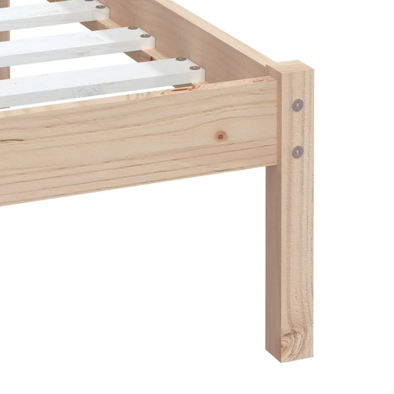 Bed Frame Solid Wood Pine 90x200 cm