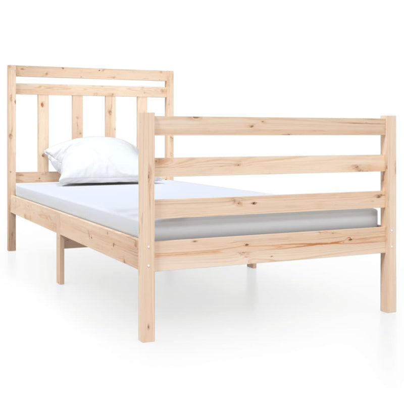 Bed Frame 90x190 cm Single Solid Wood