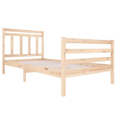 vidaXL Bed Frame without Mattress Solid Wood 100x200 cm 3
