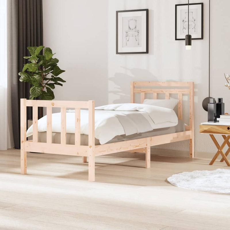 Bed Frame 90x190 cm Single Solid Wood