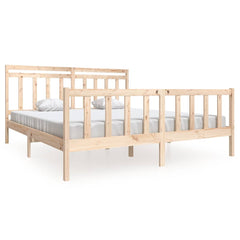 Bed frames Solid Pine Wood Length 200 cm Natural 180 cm