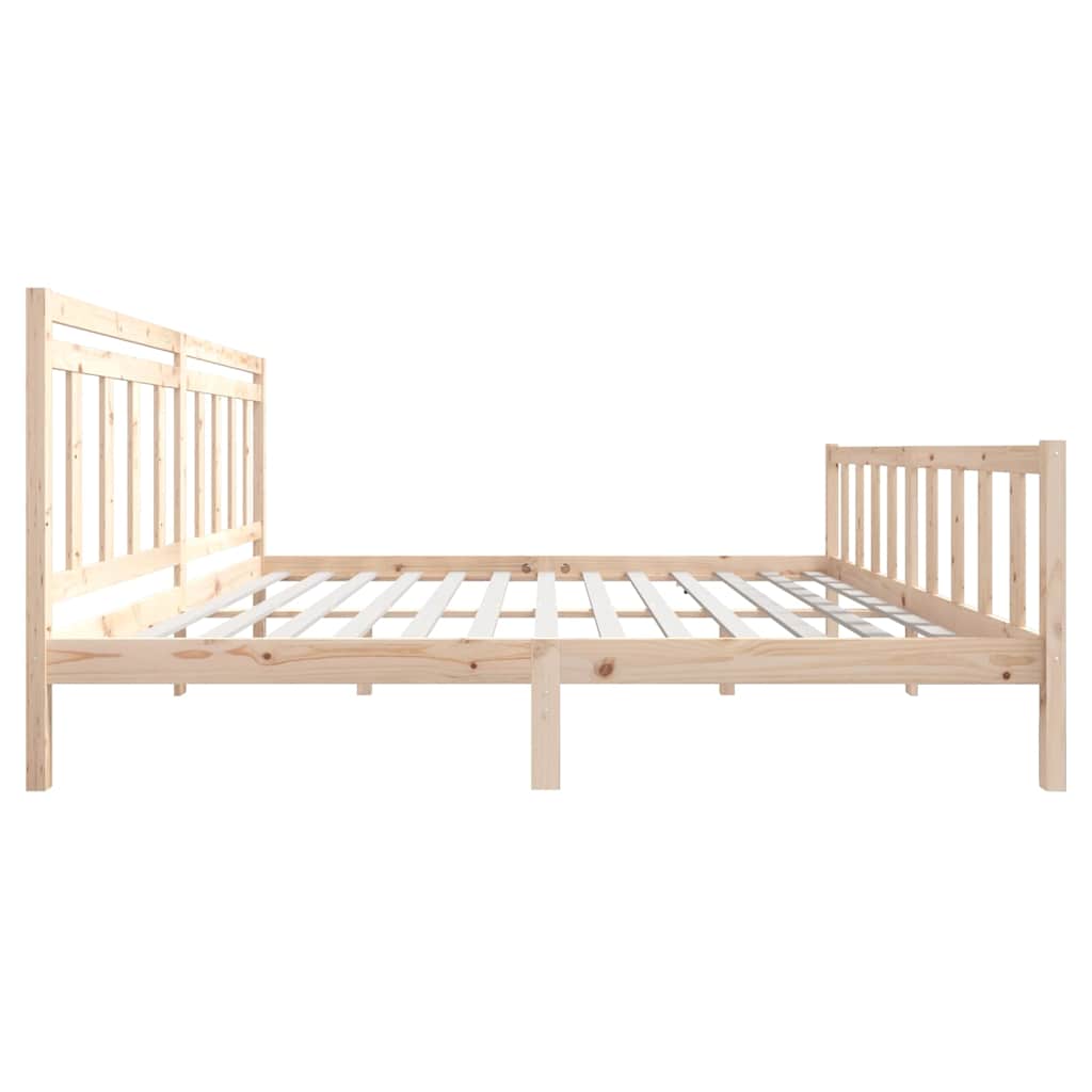 Bed frames Solid Pine Wood Length 200 cm Natural 180 cm