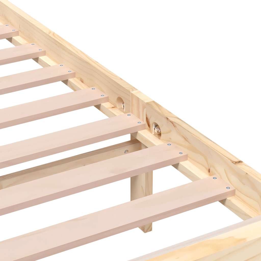 Bed frames Solid Pine Wood Length 200 cm Natural 180 cm