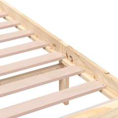 Bed frames Solid Pine Wood Length 200 cm Natural 180 cm