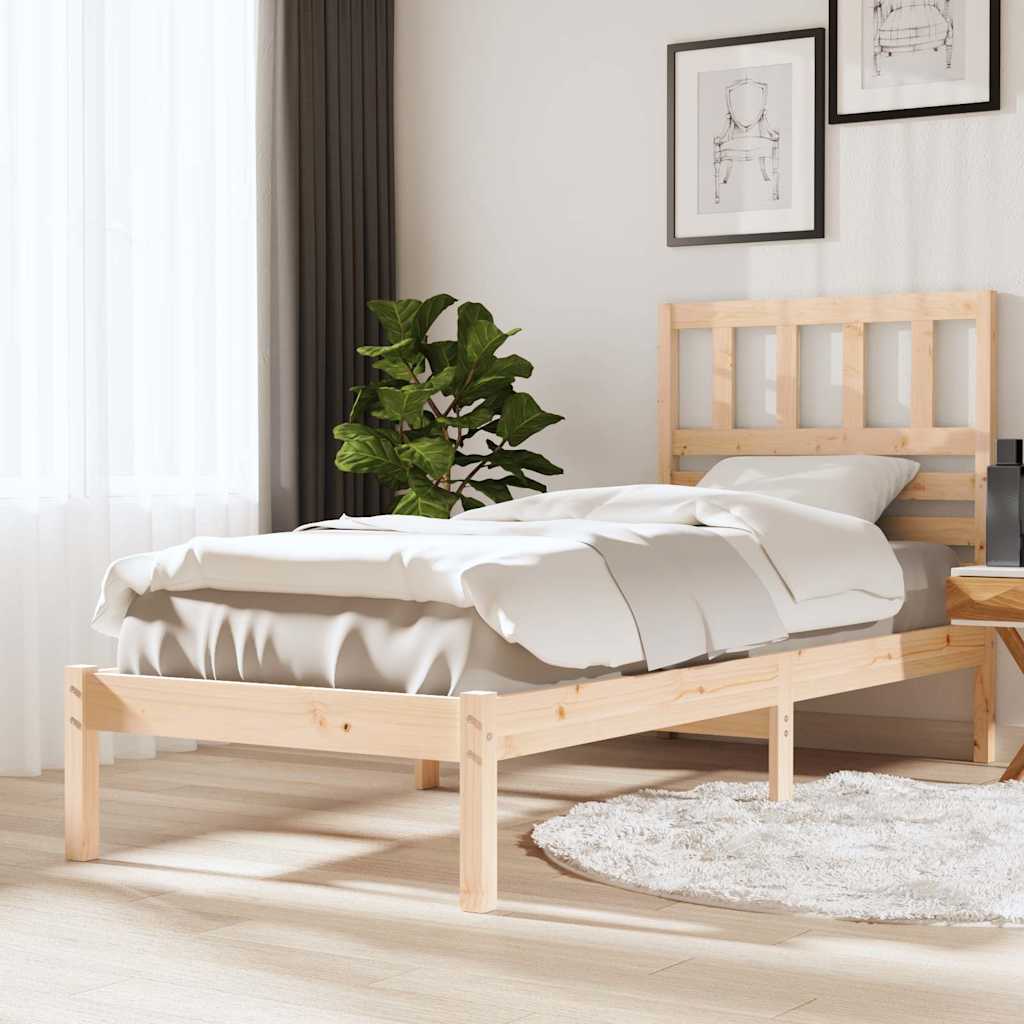 vidaXL Bed Frame without Mattress 75x190 cm Small Single 1