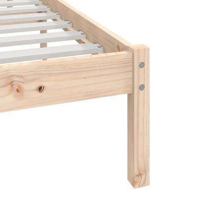 Bed Frame Solid Wood Pine 100x200 cm