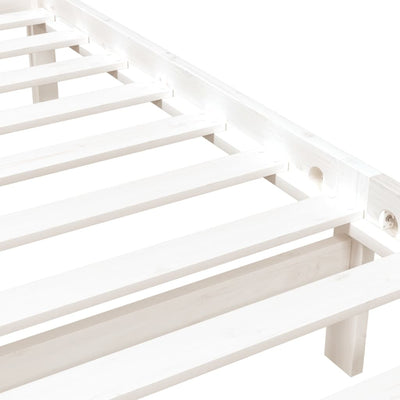 Bed Frame White 90x190 cm Single Solid Wood