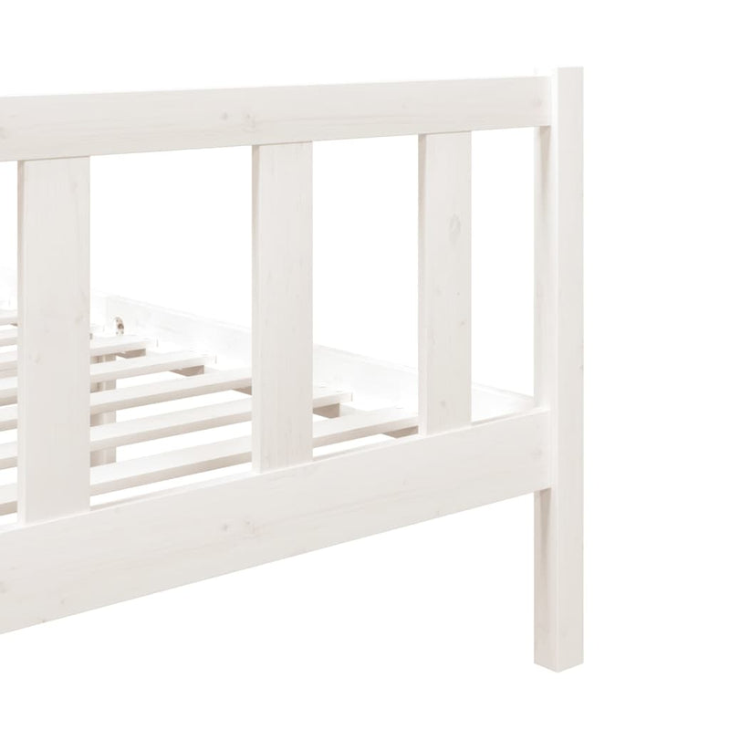 Bed Frame White 90x190 cm Single Solid Wood