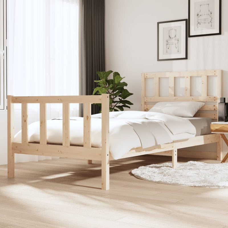 Bed Frame Solid Wood 100x200 cm