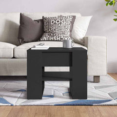 vidaXL Coffee Table Black 55.5x55x45 cm Engineered Wood 5