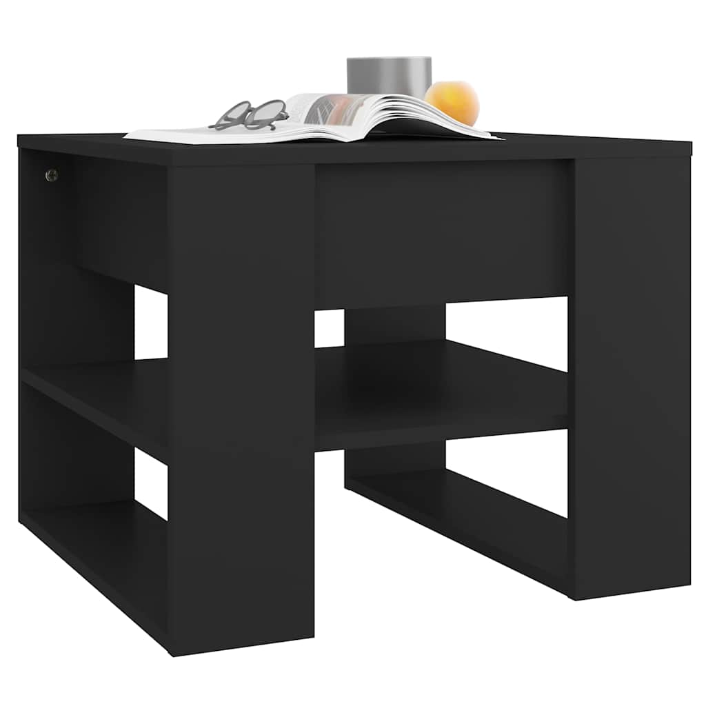 vidaXL Coffee Table Black 55.5x55x45 cm Engineered Wood 6