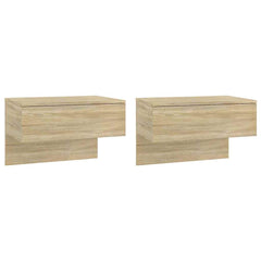 vidaXL Wall-mounted Bedside Cabinet | Set of 2 | Sonoma Oak | Engineered Wood 2