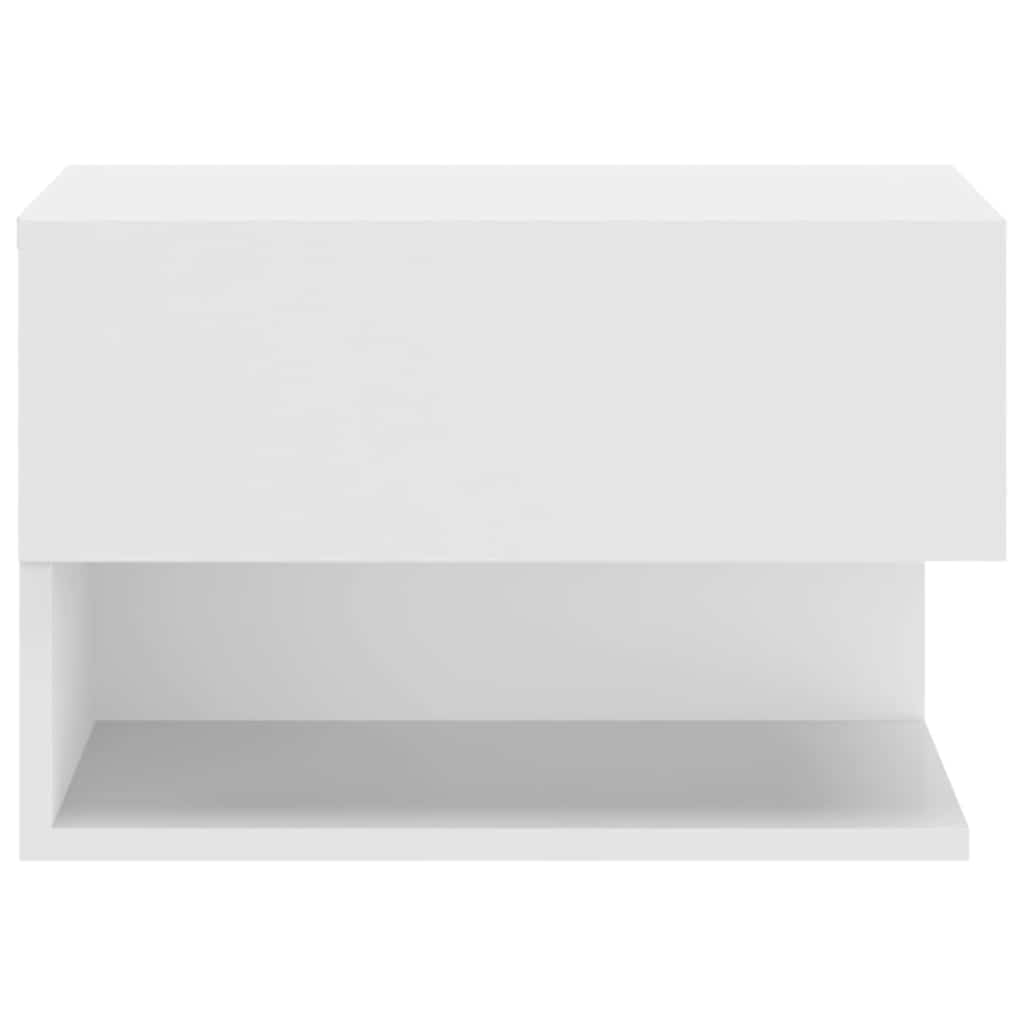 810953 vidaXL Wall-mounted Bedside Cabinet White 4