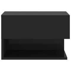 810955 vidaXL Wall-mounted Bedside Cabinet Black 4