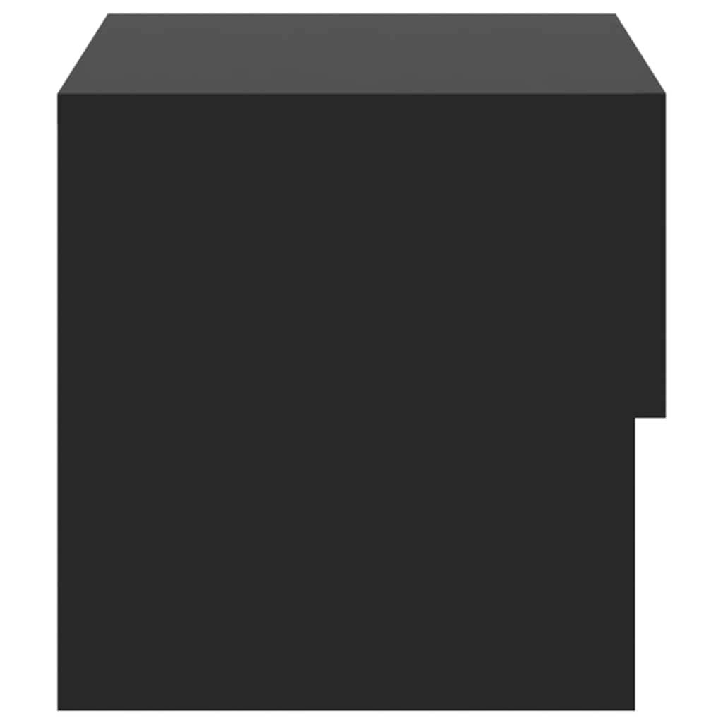 810955 vidaXL Wall-mounted Bedside Cabinet Black 5
