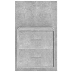 810998 vidaXL Wall-mounted Bedside Cabinets 2 pcs Concrete Grey 5