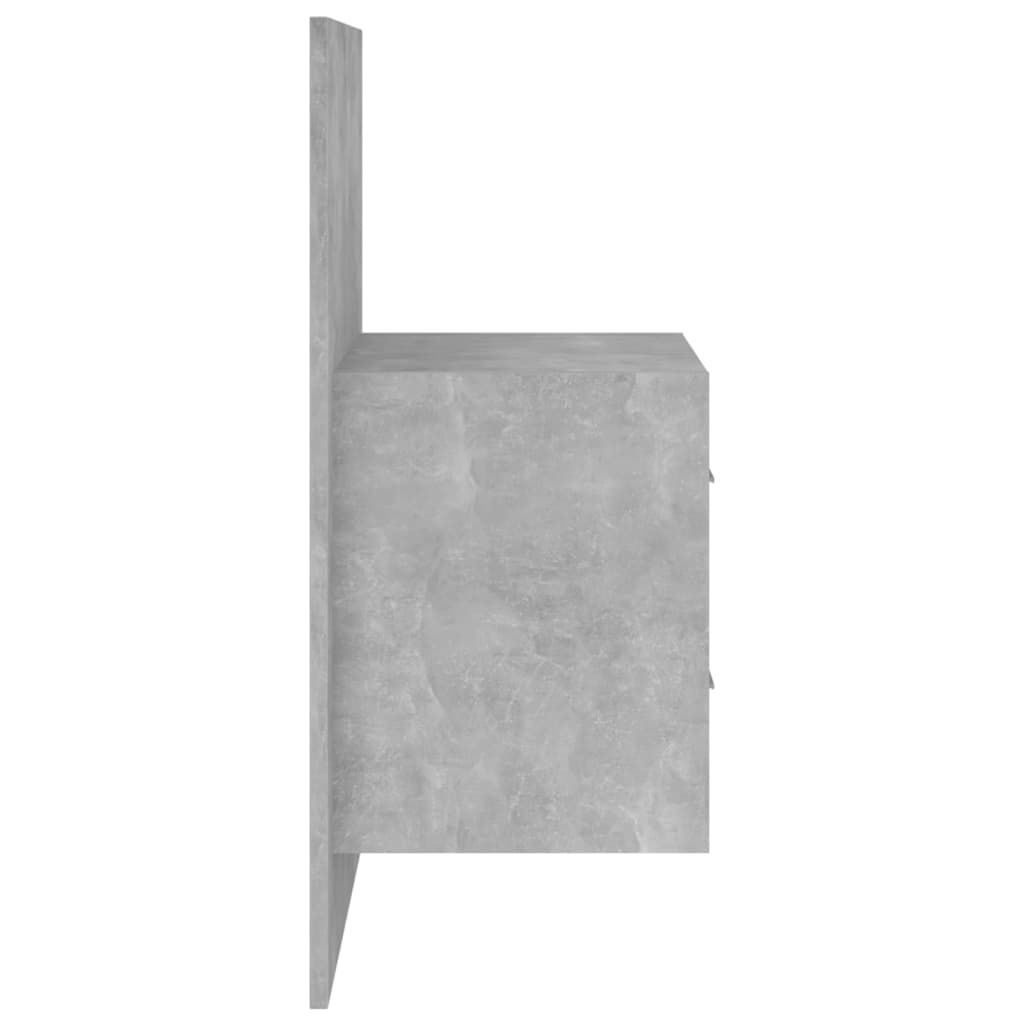 810998 vidaXL Wall-mounted Bedside Cabinets 2 pcs Concrete Grey 6