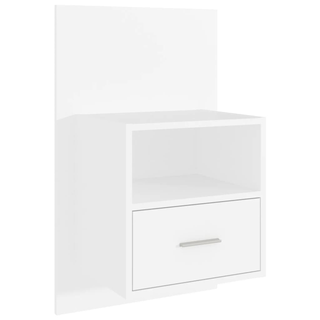 811008 vidaXL Wall-mounted Bedside Cabinets 2 pcs White 5