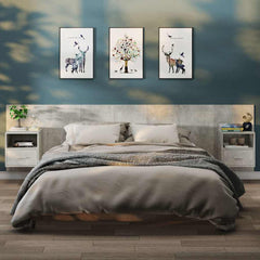 vidaXL Wall-mounted Bedside Cabinet