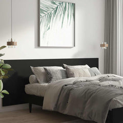 811053 vidaXL Wall Headboard Black 240x1,5x80 cm Engineered Wood 3